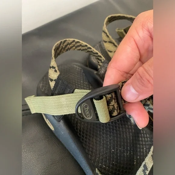 Women’s Chaco zx/1 strappy sandals in green avocado and black geometric size 8 - Picture 9 of 13